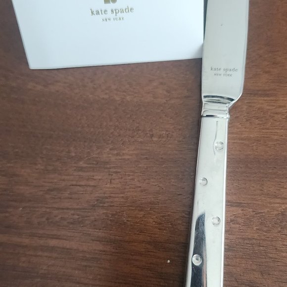 Kate Spade Larabee Dot Stainless Steel 5 piece Flatware Set (4 sets= 20 pieces) - Picture 5 of 9